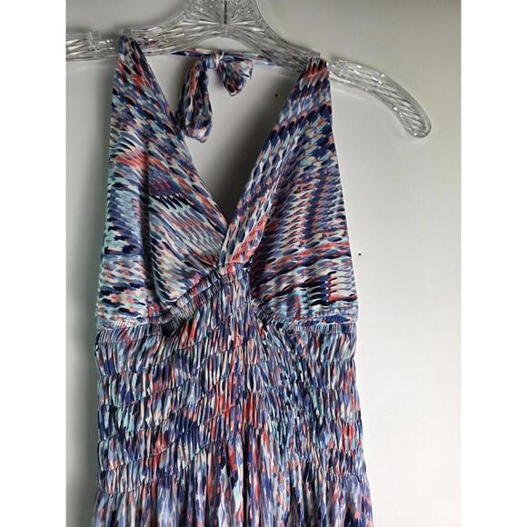Women's Boho Halter Multicolor Mini Dress Size M - Picture 2 of 5